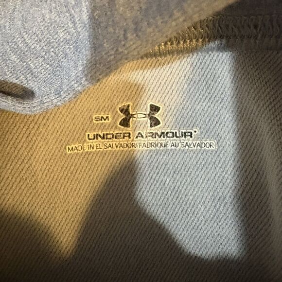 Under Armour Compression Shirt Mens S ColdGear Mock Neck Blue Gym Base Layer - Picture 8 of 11